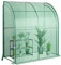 GOPLUS - Invernadero de jardín, 198 x 98 x 215 cm, PE de pared, estante 3 niveles incluidos, 2 puertas, estructura de acero, 4 cuerdas de viento y estacas para jardín, patio, verde