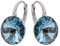 Rivoli Ohrringe Österreichische Zirkonia 925 Silber - Schmuck für Frauen und Mädchen - Hängeohrringe Ideal für Geschenke für Frauen (Aquamarine)