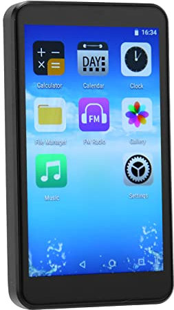 MP4 Player mit Bluetooth 5.0, 3,97 Zoll IPS HD Bildschirm, Tragbarer Musik Player, Verlustfreier HiFi Sound, Diktiergerät, WiFi Touchscreen Musik Player für Android, 1500 MAh (32 GB)