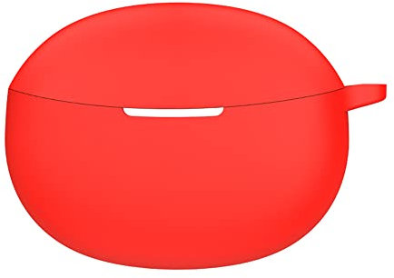 RanTuo Auricolari Bluetooth Custodia per Realme Buds Air 3 Neo, TPU Morbido, Antipolvere, Anticaduta Cover per Realme Buds Air 3 Neo.(Rosso)