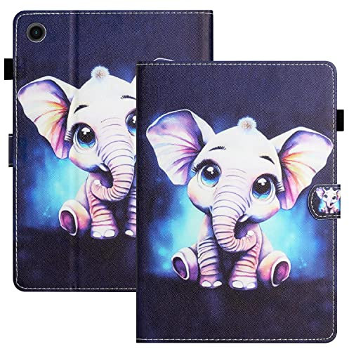 Unichthy Smart Case for Lenovo Tab M10 Plus 3rd Gen 10.6 Tablet Case, Slim Folding Stand Cover with Auto Wake/Sleep for Lenovo Tab M10 Plus 3rd Gen 2022 Tablet (TB-125FU/TB-128FU/TB-128XU) Elephant