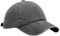 HIQIU Vintage Basecap Kappe, Washed Cotton Used Look Baseball Cap Waschbare Cappy, Verstellbar Baseballkappe (Grau)