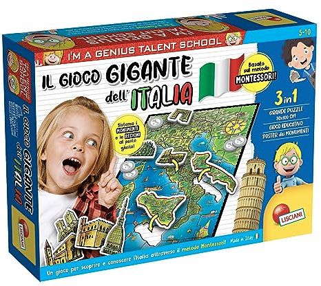 Lisciani Giochi- I'm A Genius Il Gioco Gigante DELL'ITALIA, 102617