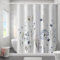 Zhixifan 180x200 cm Blumen Blatt Duschvorhänge mit 12 Duschvorhangringen Frühling Aquarell Pflanzen Bad Vorhänge Wasserdicht Duschvorhang für Badezimmer 3D Digitaldruck Polyester, Waschbar, Weiß