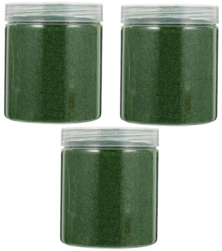 Happyyami 3 Stück 1 Moosrasenpulver Landschaftsbau Stütze DIY-simulationsmoos- Mini-gartengras Künstliches Pflanzenmoos Zen-gartenzubehör Statisches Gras Zug Kleiner Behälter Nylon Glas