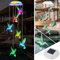 Solar Windspiel für Draußen, Solar Kolibri Windspiel Licht, Wasserdicht Windspiele für Garten, Solarbetriebenes Hängend Garten Deko Draußen, Farbwechsel Windspiele Muttertagsgeschenk