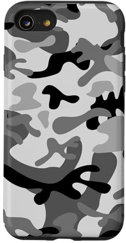 Hülle für iPhone SE (2020) / 7 / 8 Camouflage, Camouflage, Grau,