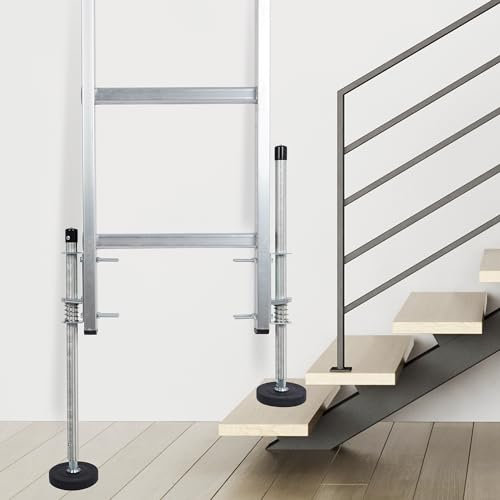 FamiliHope Ladder Levelers - Adjustable Ladder Extension with Anti Slip Base. Leg Levelers for Stair Support Feet, Ladder Accessories.