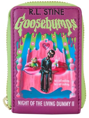 Loungefly Goosebumps GSBWA0003 Night of the Living Dummy Book Cover Akkordeon Zip Around Wallet