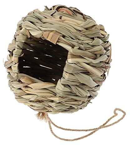 CAXUSD Hanging Bird House Woven Nest Grass Birdhouse Decor Birdcage Bird Nest