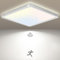 slochi LED Deckenleuchte mit Bewegungsmelder Innen Radar, 24W 6500K Lampe mit Bewegungssensor, Ø29CM Sensor Flach Deckenlampe für Flur Wand Treppe Küche Balkon Abstellraum