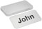 PATIKIL 4x2 Stainless Steel Laser Engraved Mount Metal Name Plate, 10 Pack Self Adhesive Sign Personalized Custom Blank Plate for DIY Laser Printing, Notched Corner Silver