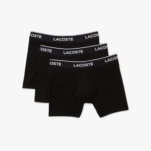 Lacoste Herren Casual Lifestyle Boxershorts, Krokodilmuster, Baumwolle, Stretch, 3er-Pack Retroshorts (3er Pack)