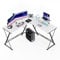Flrrtenv L Shaped Gaming Desk with Monitor Stand, 51 Inch Computer Desk for 3 Monitors, Corner Work Desk for Home Office, 128x128x75cm, White