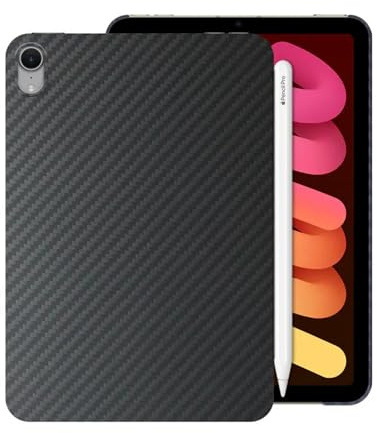 Deff Duro Schutzhülle für iPad Mini 6/7, ultra dünn und leicht, Dupont Kevlar 1500D Aramidfaser, Schwarz