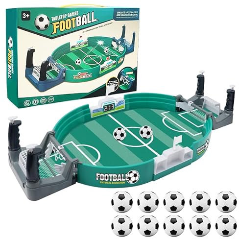 MeoZynxadril Interaktives Tischfußballspiel, Tischkicker mit 10 Fußbälle, Tischfußballspiel, Mini Tischkicker, TischFußball Kinder, Tischfussballtisch für Kinder, Erwachsene, Familienfeiern
