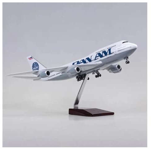 Scale aircraft 47cm 1/150 For 747 B747 Aircraft PAN AM Airline Model With Light And Wheel Diecast Resin Plane Party Gifts Suitable for display(No light)