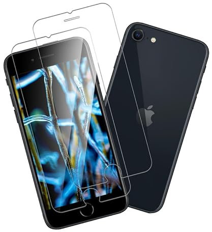 Joywing für Panzerglas iPhone SE 2022 Schutzfolie iPhone SE 2022 Displayschutz iPhone SE 2020 Folie iPhone SE 2022/2020 Schutzglas, 9H Härte Kratzfest, Anti-Öl, Hohe Empfindlichkeit, 2 Stück