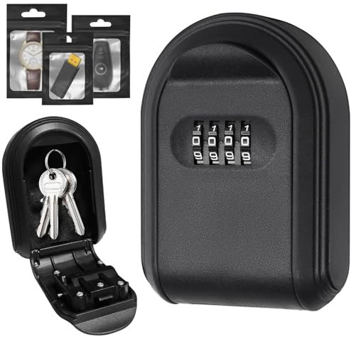 Yeelan Caja fuerte para llaves con código numérico, caja magnética para llaves, resistente al agua, resistente, caja fuerte para llaves, para casa, garaje, escuela, oficina