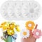 pekifaves 4 moldes de silicona para velas, diseño de margaritas en 3D, con forma de margaritas de silicona, para hacer velas y jabón