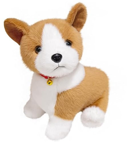TOPLITHE Corgi Plüschtier, Süßer Hund Kuscheltier Weicher Welpen mit einem Roten KragenPerfektes Geschenk for Jungen und Mädchen zum Geburtstag(32CM/12.6IN)