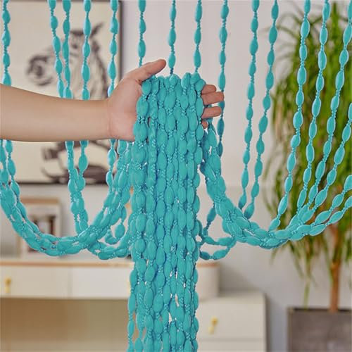Highdi Door Curtains to Stop Flies Beaded, Door Beads Curtains for Doorways Fly Screens String Room Divider for Home Decor and Windows (Green blue,1 * 2M)