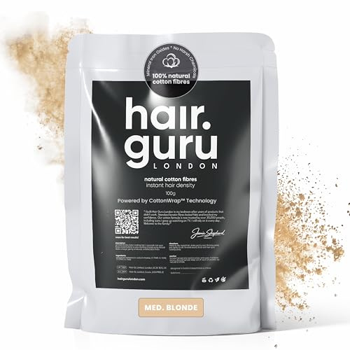Hair Guru London Hair Thickening Fibres Refill, Medium Blonde, 100g