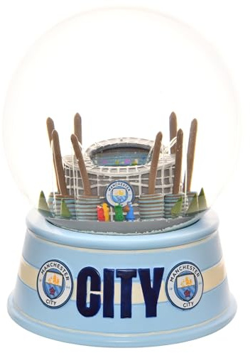 Tree Buddees Manchester City F.C. Offizielles Fußball-Club-Schneekugel im Etihad Stadion, limitierte Auflage, Weihnachts-Schneekugel zum Sammeln