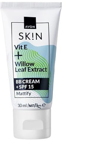 Avon Sk!n Mattify BB-Creme Medium, LSF 15, 30 ml | Vitamin E, Weidenblatt-Extrakt