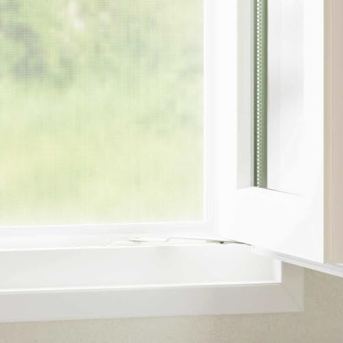 Tessuto in fibra di vetro resistente per progetti fai da te, zanzariera in acciaio inox per gabbia e paralumi, rotolo in rete di vetro per riparazione di zanzariere, bianco, 80
