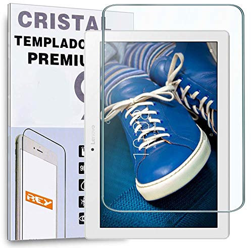 REY Protector de Pantalla para Lenovo Tab 2 A10-30 10.1 / Lenovo Tab 2 A10-70 10.1, Cristal Vidrio Templado Premium