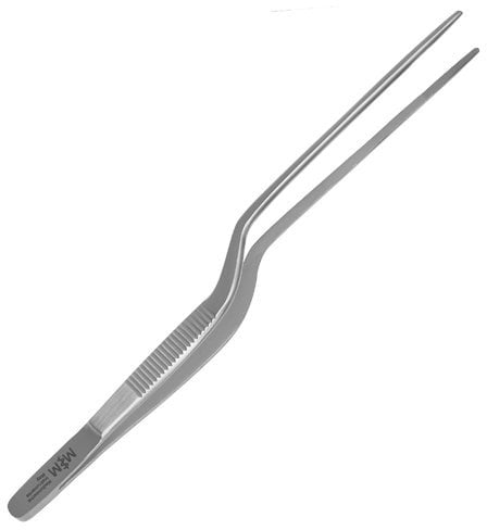 Koch Pinzas – Brateck Pinzas – Reversible – Pinzas – Gourmet de pinzas – Bayoneta Pinzas – Longitud: 14 cm – Acero inoxidable