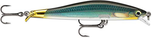 Rapala - Ripstop Angelköder - Angelzubehör mit Zweiteiliger Tauchschaufel - Süßwasser Spinnköder - Lauftiefe 0,9 bis 1,2m - Fischköder 9cm, 7g - Hergestellt in Estland - Carbon