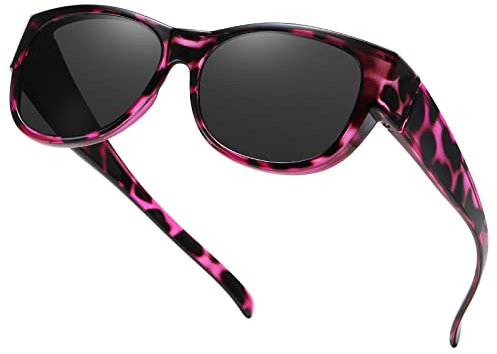 SHEEN KELLY TR90 Oversized Fits Over Sunglasses Mirrored Polarized Lens Cateye for Women Driver Goggles Over Glasses Lightweight