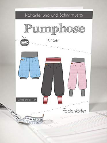 Schnittmuster Fadenkäfer Pumphose Kinder Gr. 50 bis 164 Papierschnittmuster