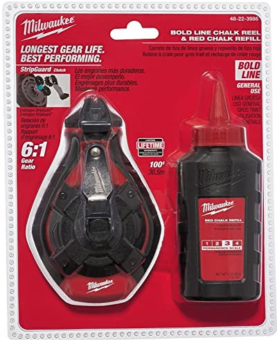 Milwaukee 48-22-3986 Bold Line Kit avec craie rouge 30,5 m