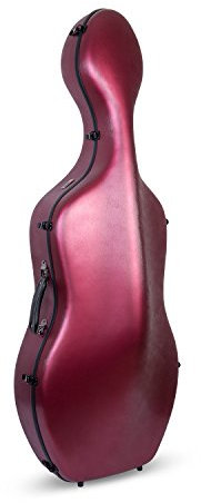 Crossrock Custodia in policarbonato composito per violoncello 4/4 con zaino e ruote, colore rosso (CRF102CEFRDHT) (CRF1020CEFRDHT)