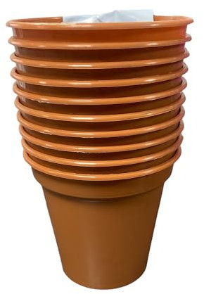 ACCURATE Lot de 10 Pots de Jardin Parfaits pour la Culture de boutures ou Le piquage Couleur Terre Cuite Taille 7,5 cm
