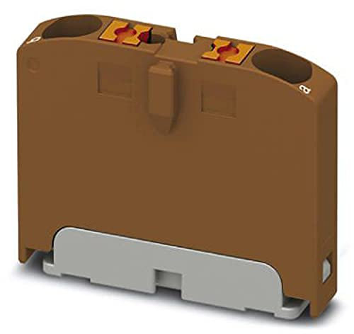 PHOENIX CONTACT PTFIX 2X2.5 BN Verteilerblock, 0.14 mm² - 4 mm² Querschnitt, 5.2mm Breite, 21.7mm Höhe, 2 Anzahl der Anschlüsse, Braun, 50 Stück