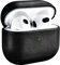 Ledertasche für AirPods 3(Oktober 2021), ICARERSPACE Premium Echtleder Stoßfeste Schutzhülle für Apple AirPods 3 Ohrhörer Ladehülle (LED sichtbar) Unterstützt kabelloses Ladegerät SCHWARZ