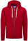 Charles Wilson Felpa Original da Uomo con Cappuccio in Misto Cotone con Zip (M, Red (1021))