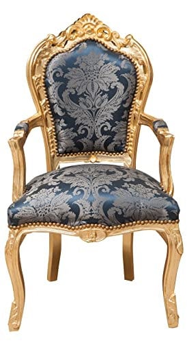 Biscottini barock Sessel 107x60x60 cm | Sessel Wohnzimmer Stil Luigi XVI | Sessel esszimmer Holz | Barock Stuhl | Retro Sessel | barock möbel