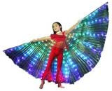 LED-Flügel für Kinder, Flügel in Schmetterling-Form Isis Wings Glow Light Up Belly Dance Kostüme, Erwachsene Flügel der Iside LED Tanz Praktische Szene mit Stäbchen und Tasche (Farbstoff für Kinder)