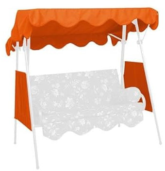 Angerer Freizeitmöbel GmbH Hollywoodschaukel Sonnendach - passend für viele 2-Sitzer Hollywoodschaukeln - Schaukeldach Made in Germany (Swingtex orange, 150 x 120 cm)