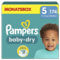 Pampers Baby-Dry Größe 5, 174 Windeln, 11kg-16kg, Bis zu 100% Auslaufschutz & Komfort die ganze Nacht