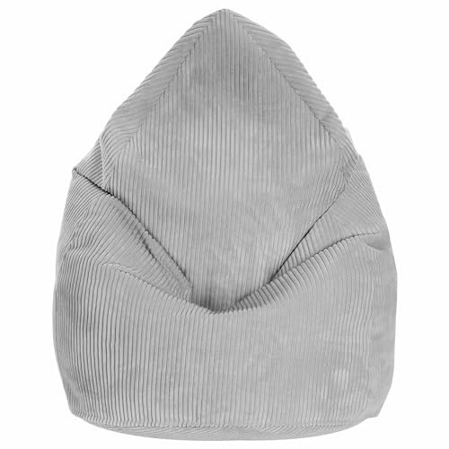 DreamRoots Sitzsack Cord Kinder Sitzsäcke Mädchen Jungen70x70x105cm - Sitzsack mit Füllung,Lehne und Bezug - Bean Bag Chair