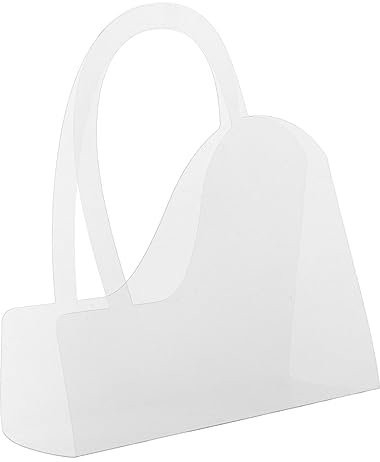 Generic Bouquet trasparente Scatola di fiori Borsa per imballaggio di fiori freschi Borsa da fiorista portatile per l'inaugurazione della casa di, Manico a forma di cuore