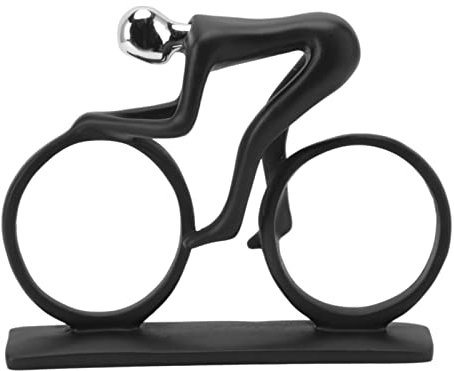 Jenngaoo Fahrrad Deko Statue, Fahrrad Ornament Kunstharz Fahrrad Ornament Radfahrer Figur, Kunst Skulptur Tischdekoration Für Zuhause Und Schlafzimmer