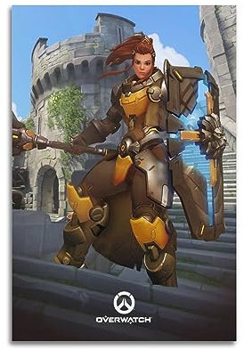 VZRSQZK Game Overwatch Brigitte Poster, dekoratives Gemälde, Leinwand, Wandposter und Kunstdruck, modernes Familienschlafzimmer-Dekor-Poster, 20 x 30 cm