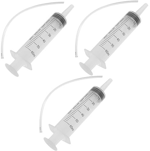 INOOMP 3 Set Strumento Per Lubrificare La Catena Con Misurazione Ricarica Della Alimentazione Con Tubo Da 30 Cm Kit Freni Plastica Freno Olio Forcella Anteriore